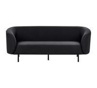 Sofa 3 Seater LOEN Fabric Black