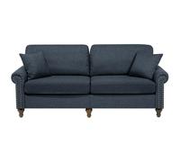 Beliani 3 Seater Fabric Sofa Dark Grey Otra Ii