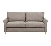 Beliani Sofa 3 Seater RONNEBY Fabric Light Brown, Brown