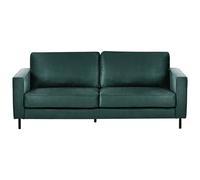 Beliani 3 Seater Velvet Sofa Green Savalen, Green