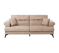 Sofa 3 Seater SKIVE Fabric Light Brown