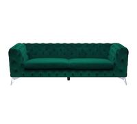 Beliani Sofa 3 Seater Sotra Velvet Emerald Green