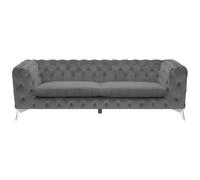 Sofa 3 Seater SOTRA Velvet Grey