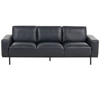Sofa 3 Seater SOVIK Faux Leather Black