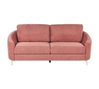 Beliani Sofa 3 Seater Trosa Fabric Pink