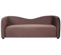 Sofa 3 Seater VELTADA Velvet Dark Brown