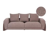 Beliani Sofa 3 Seater Vinliden Boucle Brown