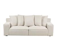 Beliani 3 Seater Chenille Sofa Off-white Viskan, White