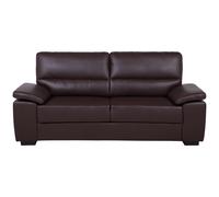 Beliani 3 Seater Faux Leather Sofa Brown Vogar, Brown