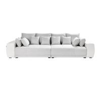 Beliani 4 Seater Fabric Sofa Light Grey And Light Beige Torpo, Brown