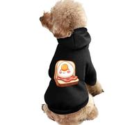 Sofa And Breakfast Printed Dog Hoodie Breathable Soft Cat Sweatshirt for Small Medium Large S