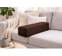 Sofa Arm Rest Support Pillow Bed Gap Filler Rectangular Cushion with Removable Pillowcase, Mattress Extender Couch Home, Bed, Car & Living Room 50 × 15 × 15 cm (Chocolate Brown)