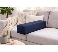 Sofa Arm Rest Support Pillow Bed Gap Filler Rectangular Cushion with Removable Pillowcase, Mattress Extender Couch Home, Bed, Car & Living Room 50 × 15 × 15 cm (Navy Blue)