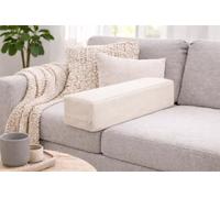 Sofa Arm Rest Support Pillow Bed Gap Filler Rectangular Cushion with Removable Pillowcase, Mattress Extender Couch Home, Bed, Car & Living Room 50 × 15 × 15 cm (Cream)