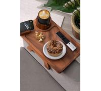 Sofa Arm Tray, Acacia Wood Couch Cup Holder, Portable Large Sofa Armrest Anti-Spill Beverage Snack Remote Holder