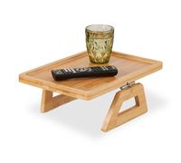 Sofa arm tray Armrest Table Couch Caddy Bamboo Organiser Foldable Lightweight