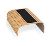 Sofa Arm Tray, Wooden Armchair Tray Sofa Trays Foldable Sofa Arm Table for Drinks Remote Snacks Phone Magazine(Natural Wood Colour)