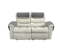 Sofa Armchair Covers for Arms, Nonslip Sofa Headrest Cover Sherpa Arm Covers with Pockets for Recliner Chair Armchair Slipcovers Furniture Protector (Light Gray,2 Seater)