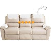 Sofa Armrest Cover Headrest Cover Recliner Chair Arm Cover Sofa Headrest Slipcovers Nonslip Waterproof Armchair Cover for Recliner Leather Sofa Couch Protector Modern ( Color : Blanc , Size : 3 Seater