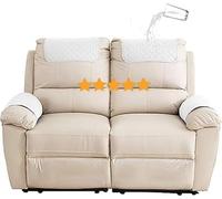 Sofa Armrest Cover Headrest Cover Recliner Chair Arm Cover Sofa Headrest Slipcovers Nonslip Waterproof Armchair Cover for Recliner Leather Sofa Couch Protector Modern ( Color : Blanc , Size : 2 Seater