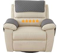 Sofa Armrest Cover Headrest Cover Recliner Chair Arm Cover Sofa Headrest Slipcovers Nonslip Waterproof Armchair Cover for Recliner Leather Sofa Couch Protector Modern ( Color : Dark Grey , Size : 1 Se