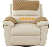 Sofa Armrest Cover Headrest Cover Recliner Chair Arm Cover Sofa Headrest Slipcovers Nonslip Waterproof Armchair Cover for Recliner Leather Sofa Couch Protector Modern ( Color : Camel , Size : 1 Seater