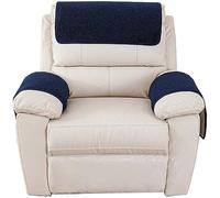 Sofa Armrest Cover Recliner Chair Headrest Cover for 1/2/3 Seat Arm Cover Armchair Slipcover Nonslip Quilted Furniture Protector for Pets Sofa Couch (Color : B21, Size : 1-seater/3pcs(1pocket))