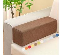 Sofa Armrest Cushion, 15/20cm Thick Rectangular Foam Lumbar Cushion, Comfortable, Removable Headboard and Backrest Cushion, For Beds and Various Sofas and Chairs,Coffee,45x15x15cm