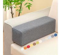 Sofa Armrest Cushion, 15/20cm Thick Rectangular Foam Lumbar Cushion, Comfortable, Removable Headboard and Backrest Cushion, For Beds and Various Sofas and Chairs,Dark Gray,45x20x20cm