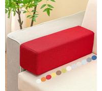 Sofa Armrest Cushion, 15/20cm Thick Rectangular Foam Lumbar Cushion, Comfortable, Removable Headboard and Backrest Cushion, For Beds and Various Sofas and Chairs,Red,40x20x20cm