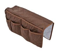 Sofa Armrest Organizer Bag, Couch Remote Holder Many Pocket Design Reasonable Layout Armchair Caddy Remote Control Holder for Quickly Conveniently Storage (Coffee)