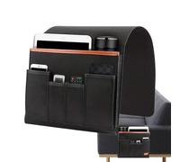 Sofa Armrest Organizer - Felt Material 32 x 25 cm | The Bedside Storage Bag with 5 Pockets Features Hanging Design | Ideal for Living Room, Bedroom Organization, Bedroom Organization