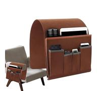 Sofa Armrest Organizer - Felt Material 32 x 25 cm | The Bedside Storage Bag with 5 Pockets Features Hanging Design | Ideal for Living Room, Bedroom Organization, Bedroom Organization