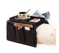 Sofa Armrest Organizer for Couch Armchair Recliner Anti-slip Hanging Storage Bag Armchair TV Remote Control Holder Cup Holder Tray Tidy Storage Pouch with 5 Pockets for cellphone Book Magazine Glasses