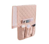 Sofa Armrest Organizer Remote Control Holder Armchair Caddy Armchairs Couch Organiser for Phone, Book, Magazines - Beige