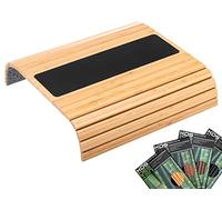 Sofa Armrest Tray - Armchair Table for Sofa or Chair, Folding Bamboo Armrest, Flexible Wood Table for Eating and Holding Drinks Easily, Non-Slip (Natural)