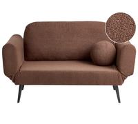 Sofa Bed 2 Seater DOROTEA Boucle Brown