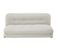 Sofa Bed 2 Seater ESBJERG Faux Linen Off-White