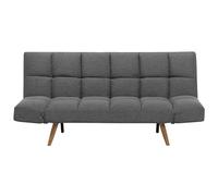 Beliani Sofa Bed 2 Seater Ingaro Fabric Dark Grey