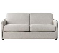 Beliani Sofa Bed 2 Seater Ishoj Fabric Light Grey