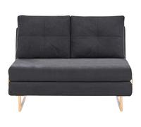 Sofa Bed 2 Seater JERSLEV Fabric Black