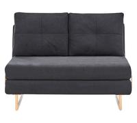 Sofa Bed 2 Seater JERSLEV Fabric Black