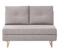 Beliani Sofa Bed 2 Seater Jerslev Fabric Grey