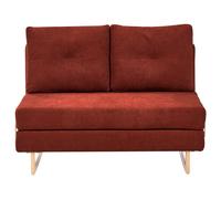 Sofa Bed 2 Seater JERSLEV Fabric Red
