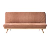 Sofa Bed 2 Seater KALFAFEL Fabric Golden Brown