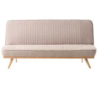 Sofa Bed 2 Seater KALFAFEL Fabric Light Brown