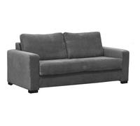 Sofa Bed 2 Seater Paris Grey Velour Fabric