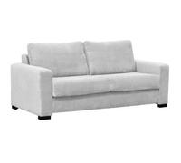 Sofa Bed 2 Seater Paris Light Grey Velour Fabric