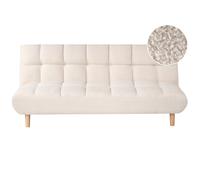 Sofa Bed 3 Seater RISOR Boucle Off-White