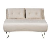 Sofa Bed 2 Seater VESTFOLD Velvet Beige